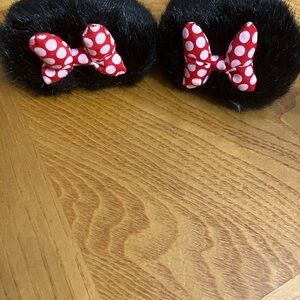 Disney Black and Red Minnie Mouse Hair Bows clip barrettes